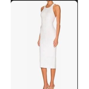 525 White‎ Midi Dress Sleeveless Bodycon Party Cocktail Open Back Large